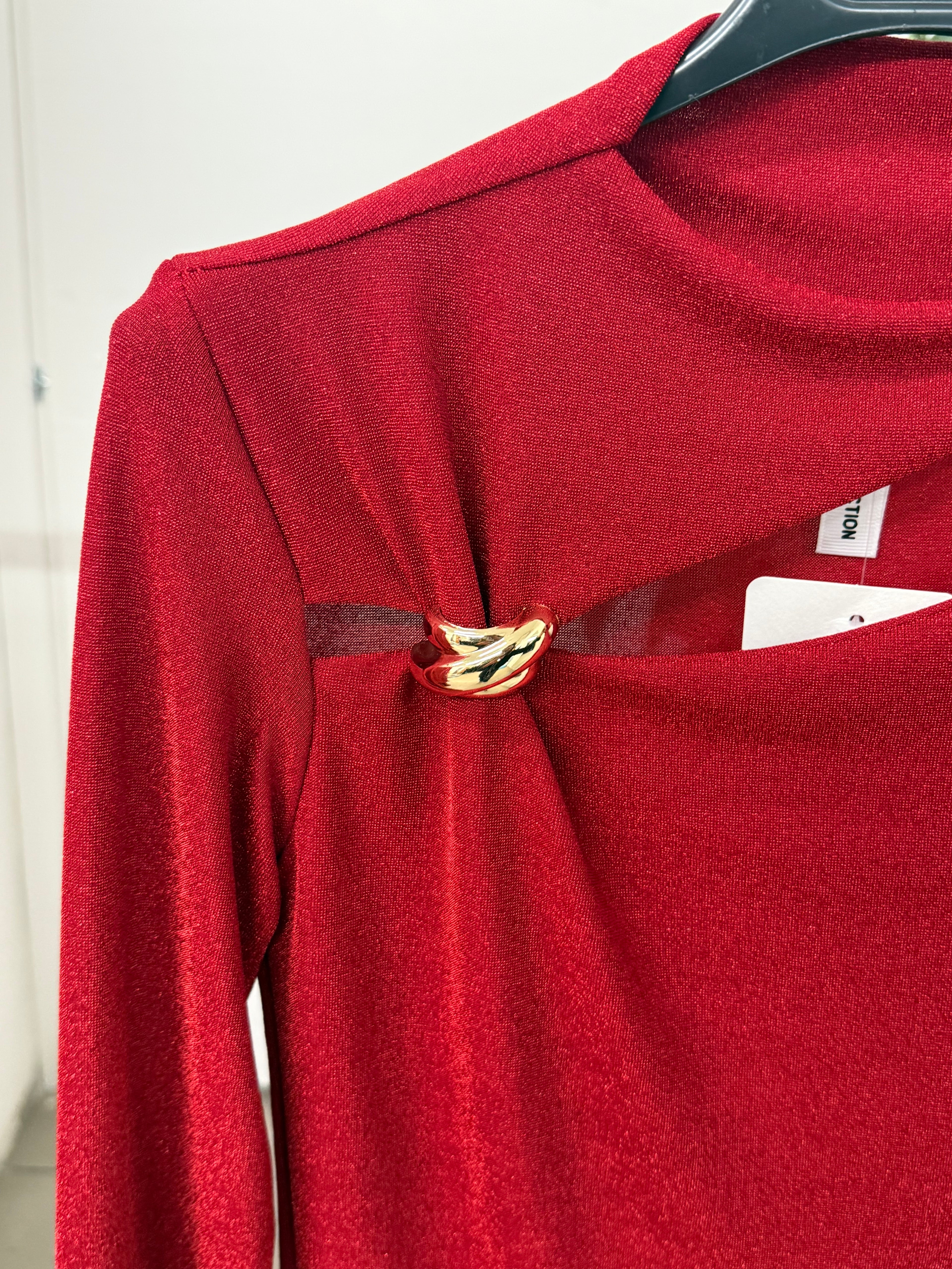 Maglietta brillantinata con gioiello FGD MODA