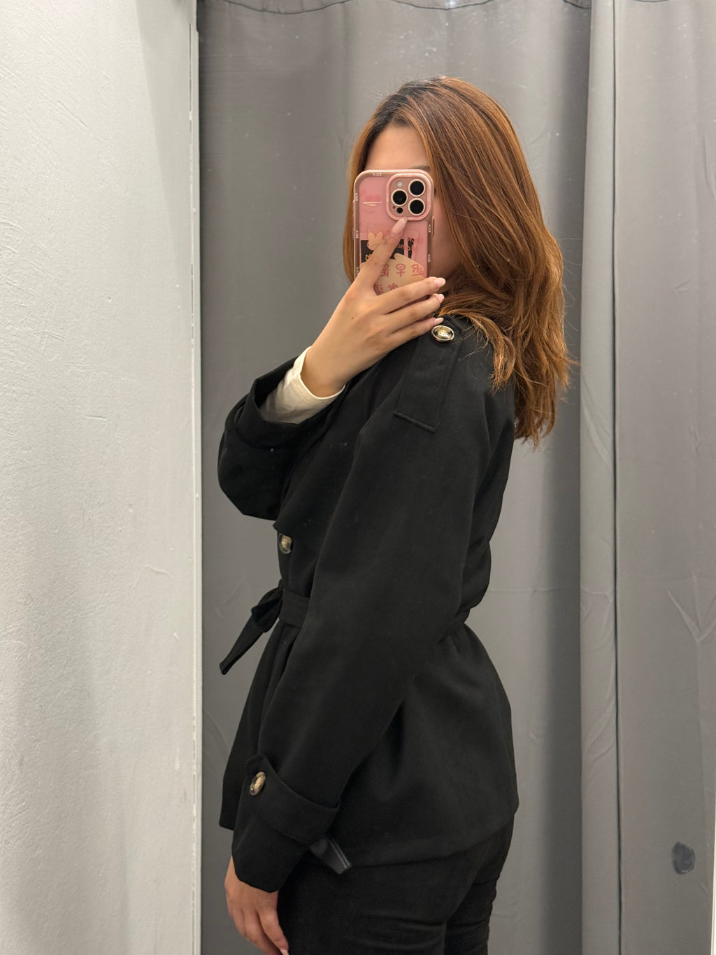 Trench Corto In Camoscio Con Cinta FGD MODA
