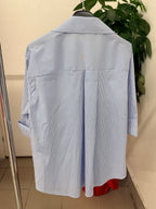 Camicia in cotone a righe con cuoricino FGD MODA