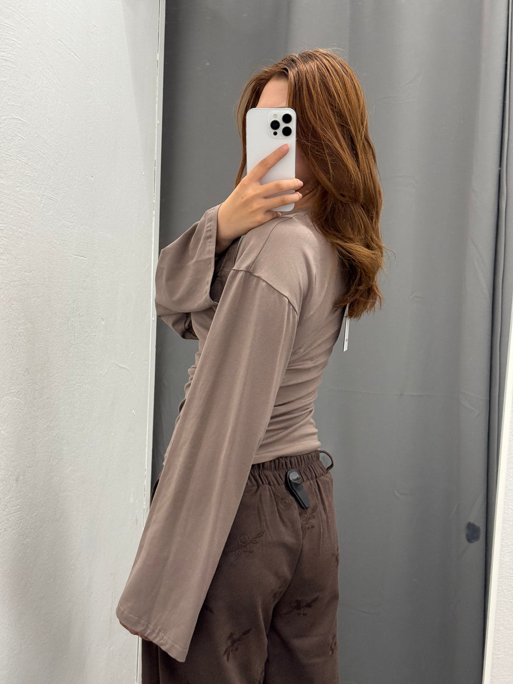 Maglietta In Cotone A Maniche Larghe Con Arricciatura Laterale JUST WEST FGD MODA