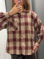 Camicia Over Fit Scozzese Con Taschino FGD MODA