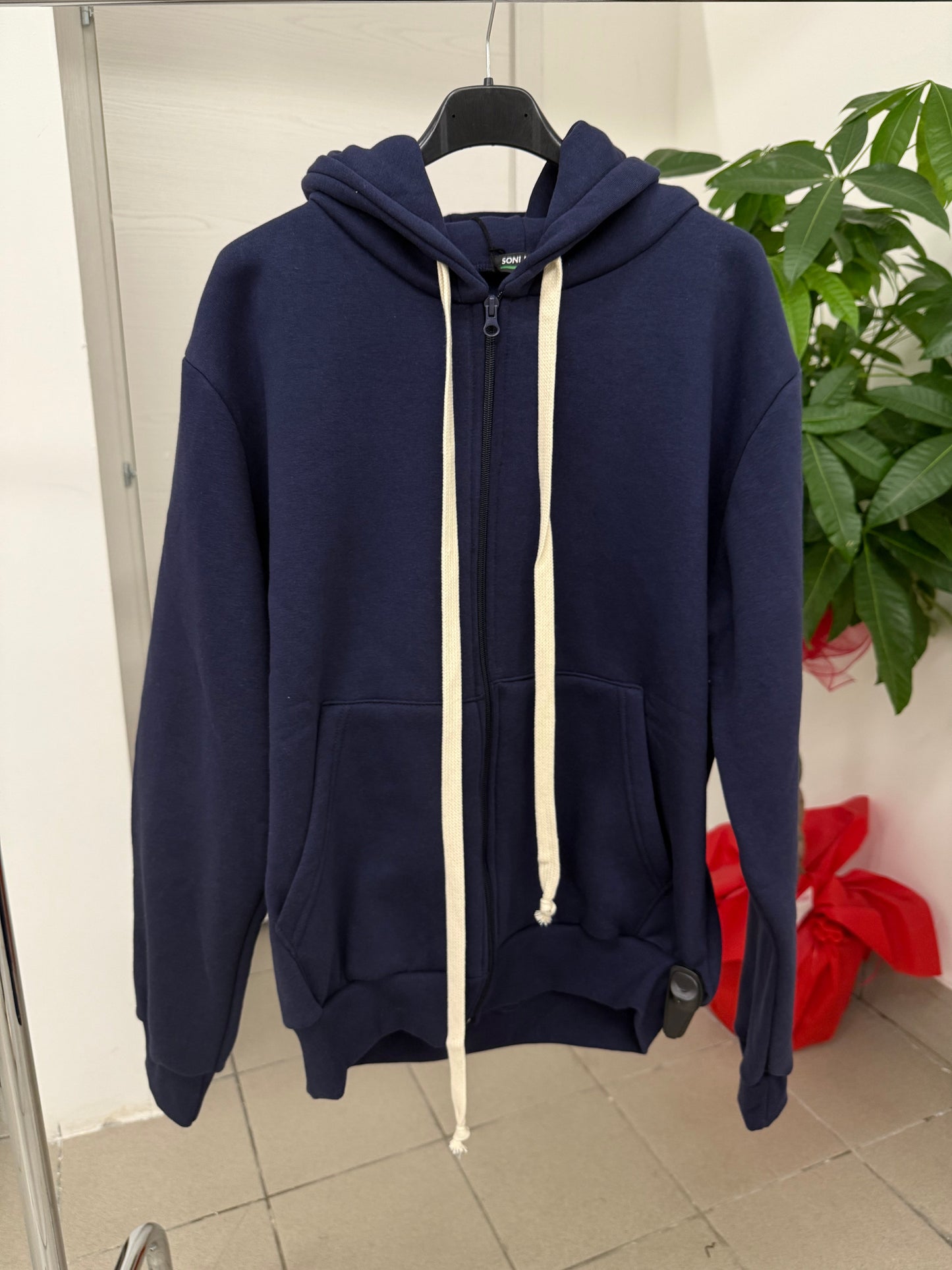 Felpa con zip con cappuccio FGD MODA