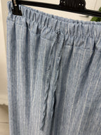 Pantaloni in viscosa a palazzo gessato con lurex per taglie curvy FGD MODA