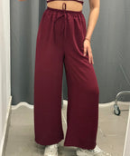 Set coordinato Top con ricamo e Pantaloni a palazzo FGD MODA