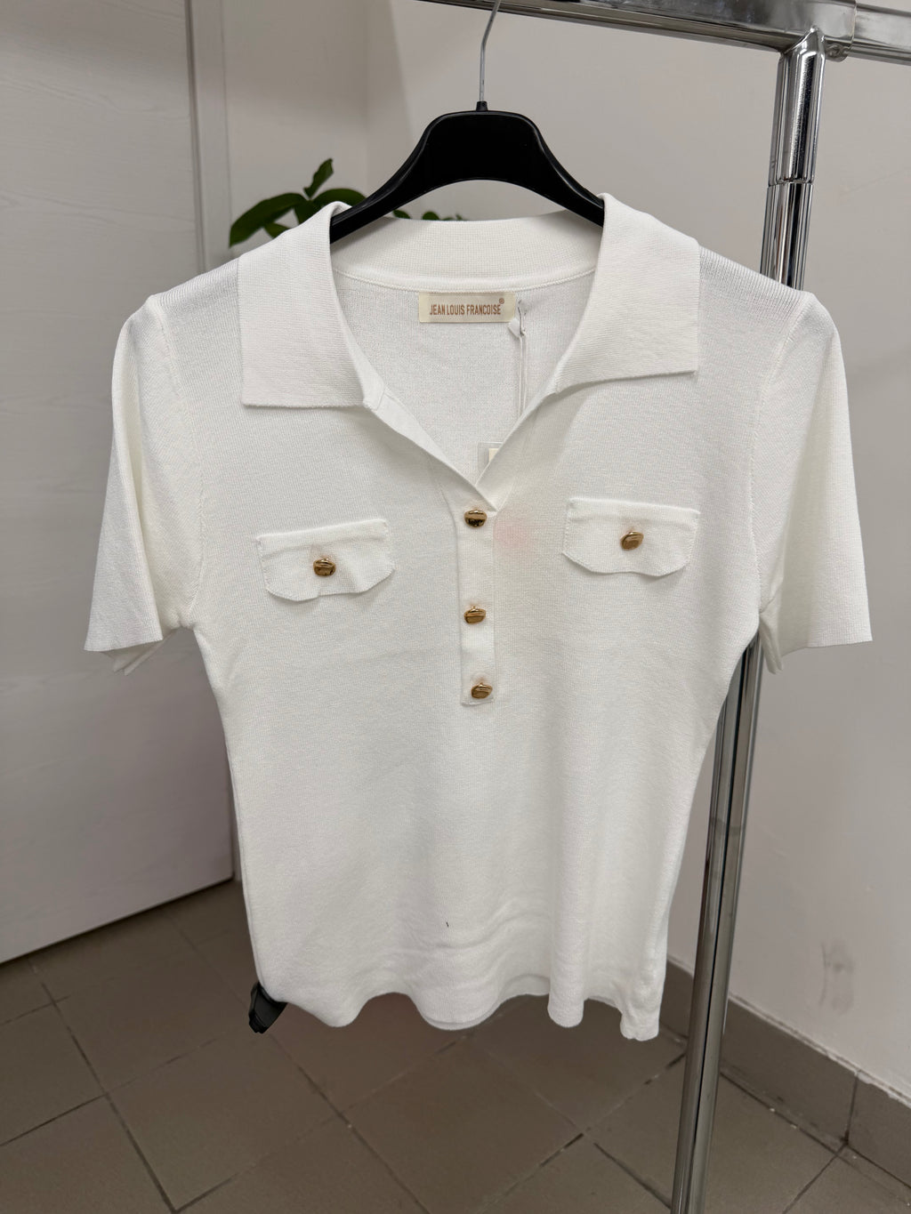 Polo di filo a manica corta con bottoni FGD MODA