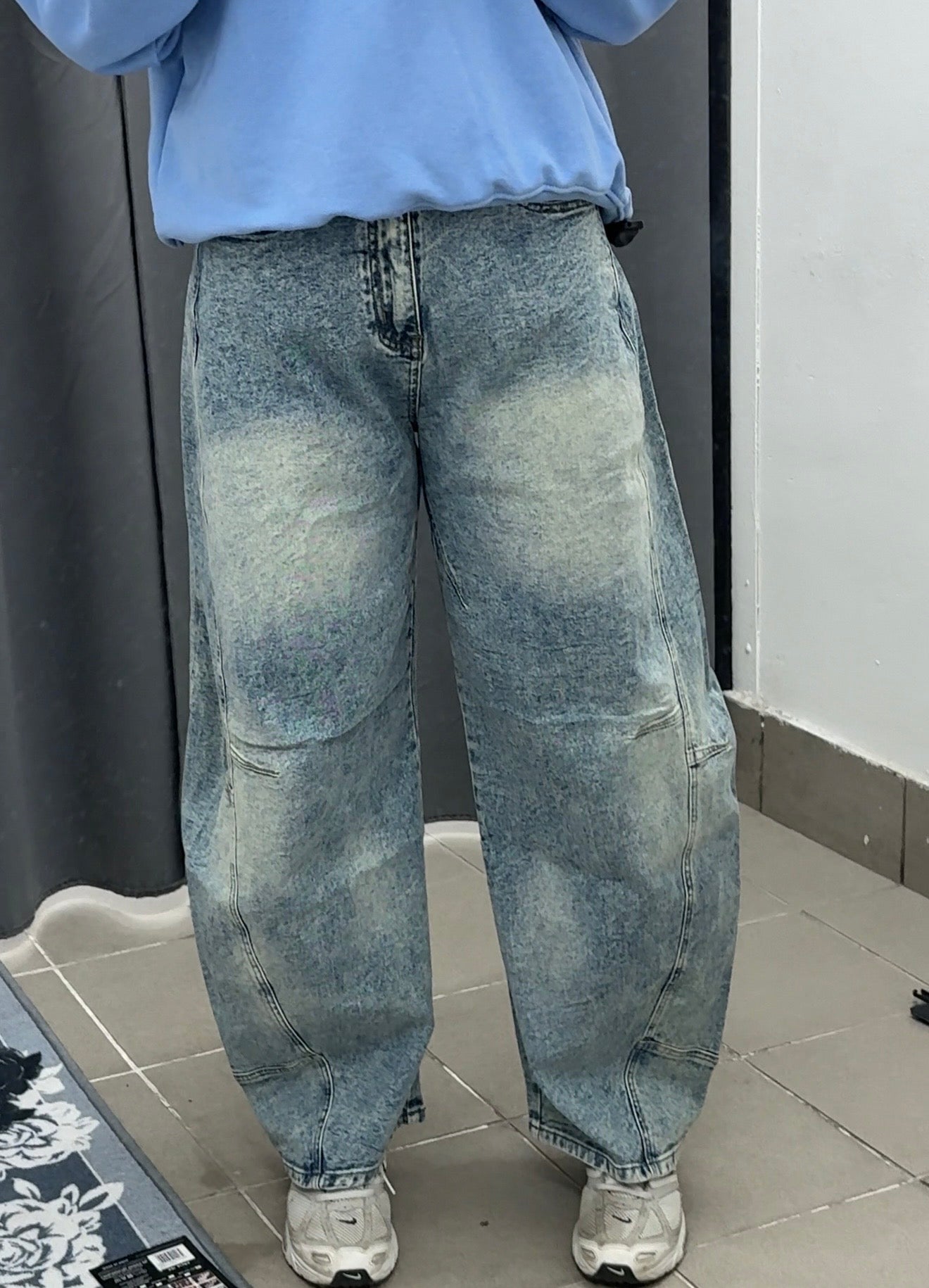 Jeans balloon con cuciture FGD MODA