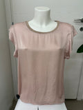 Maglietta maniche corte tinta unita con colletto lurex FGD MODA