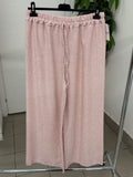 Pantaloni in viscosa a palazzo gessato con lurex per taglie curvy FGD MODA