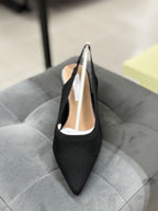 Décolleté in tessuto con elastico tacco 6cm A71-835 FGD MODA