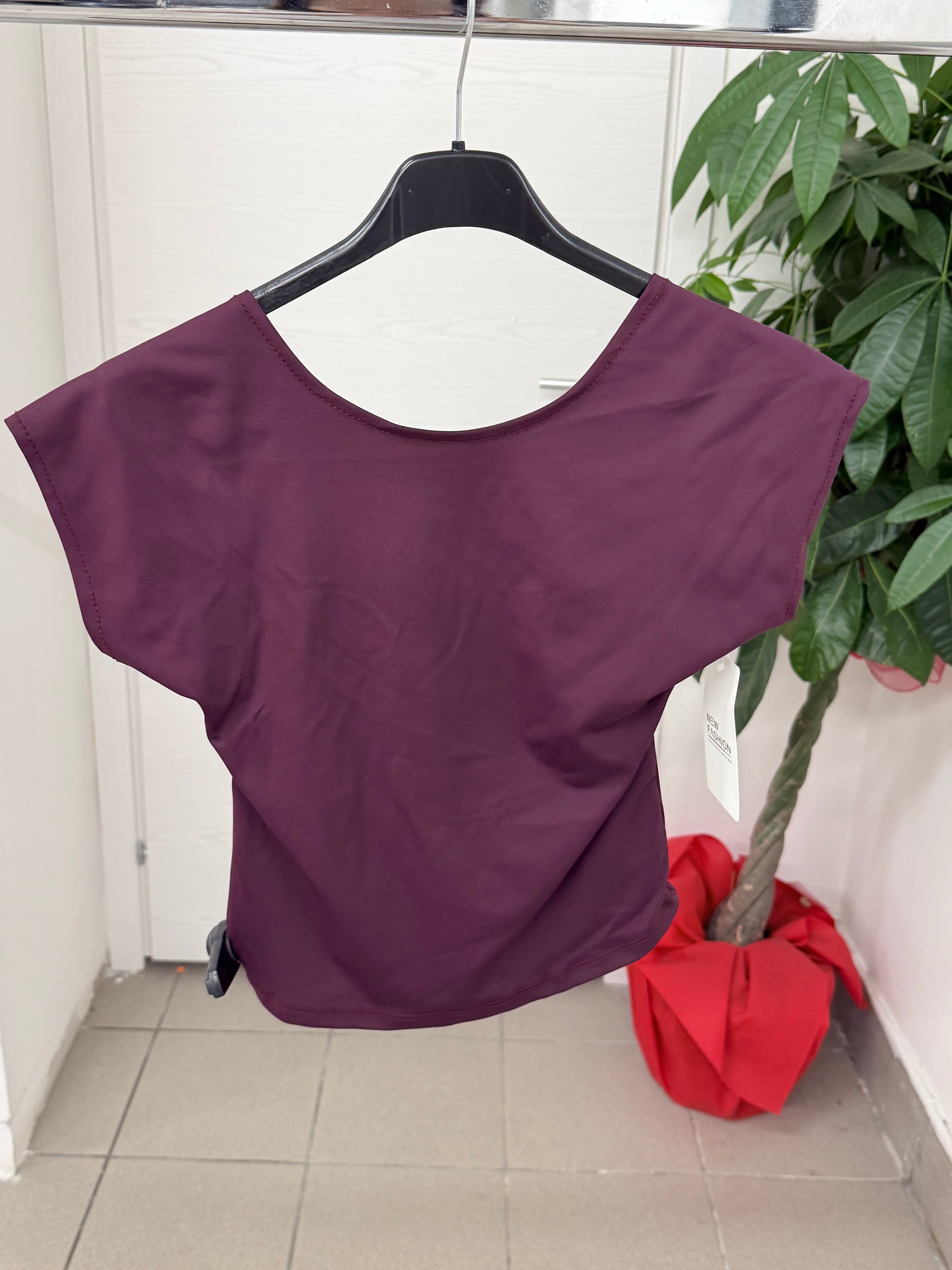 Maglietta dolman in lycra crop backless FGD MODA