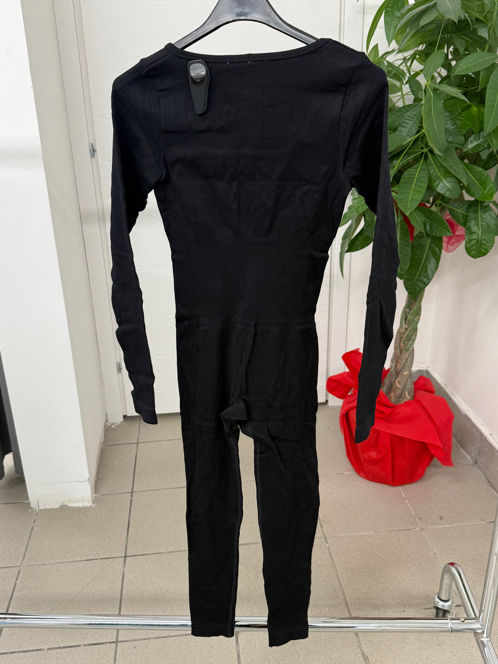 Jumpsuit a costine con manicotto