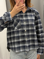 Camicia Over Fit Scozzese Brillantinata Con Taschino FGD MODA