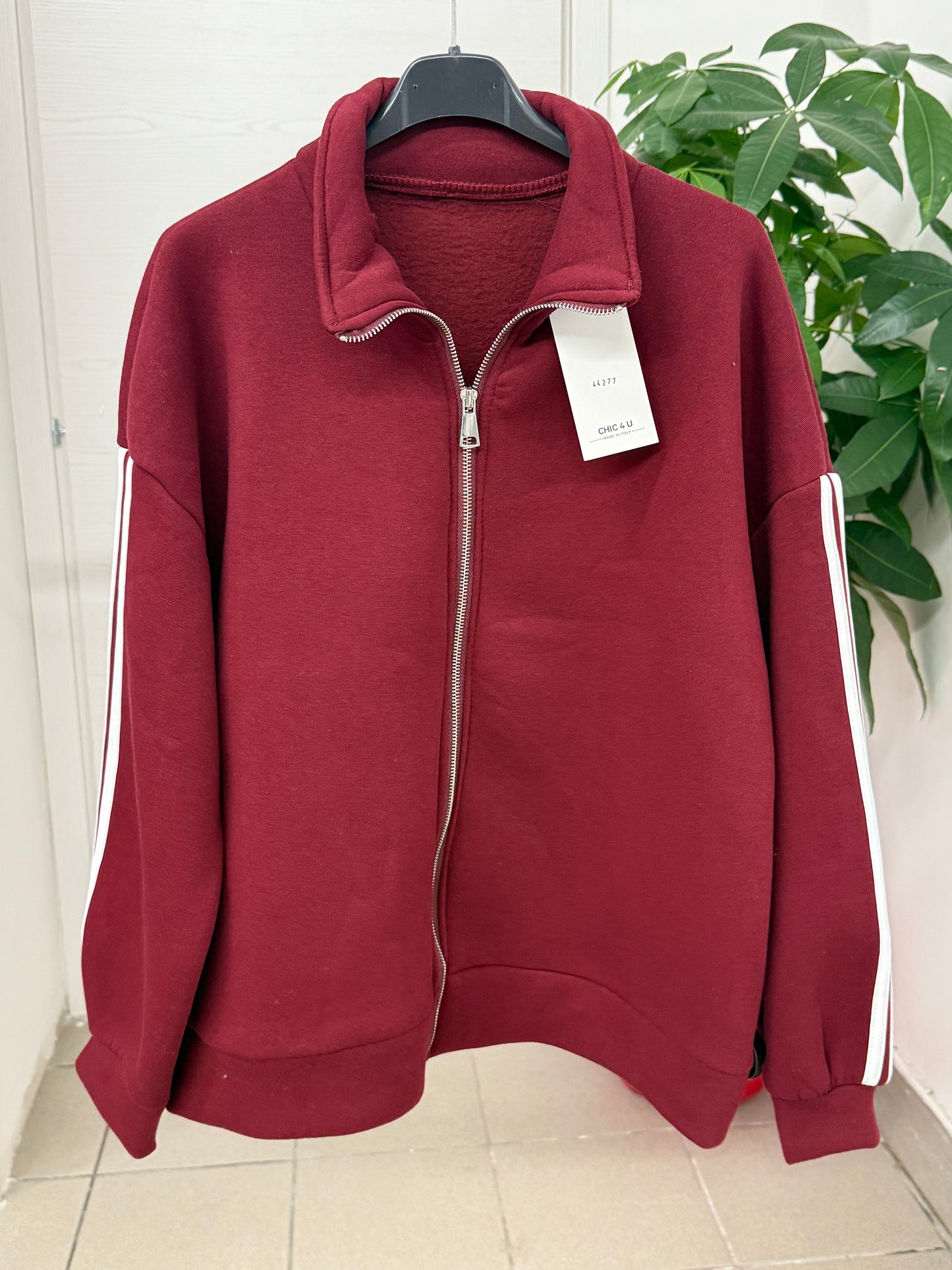 Giacca imbottita con strisce laterali con tasche