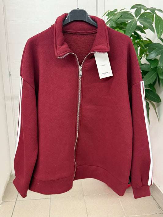 Giacca imbottita con strisce laterali con tasche