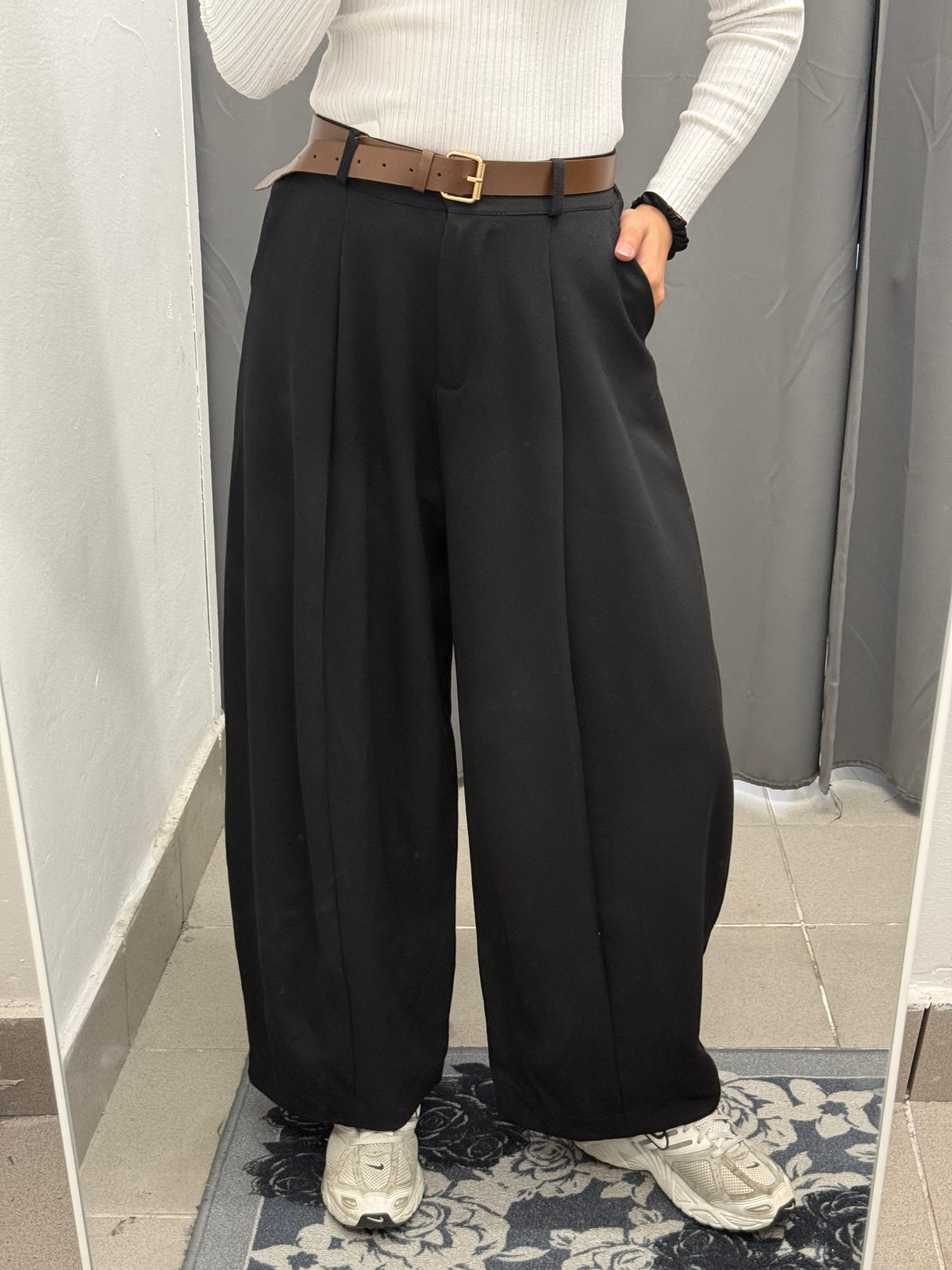 Pantaloni Balloon Con Pence Con Cinta FGD MODA