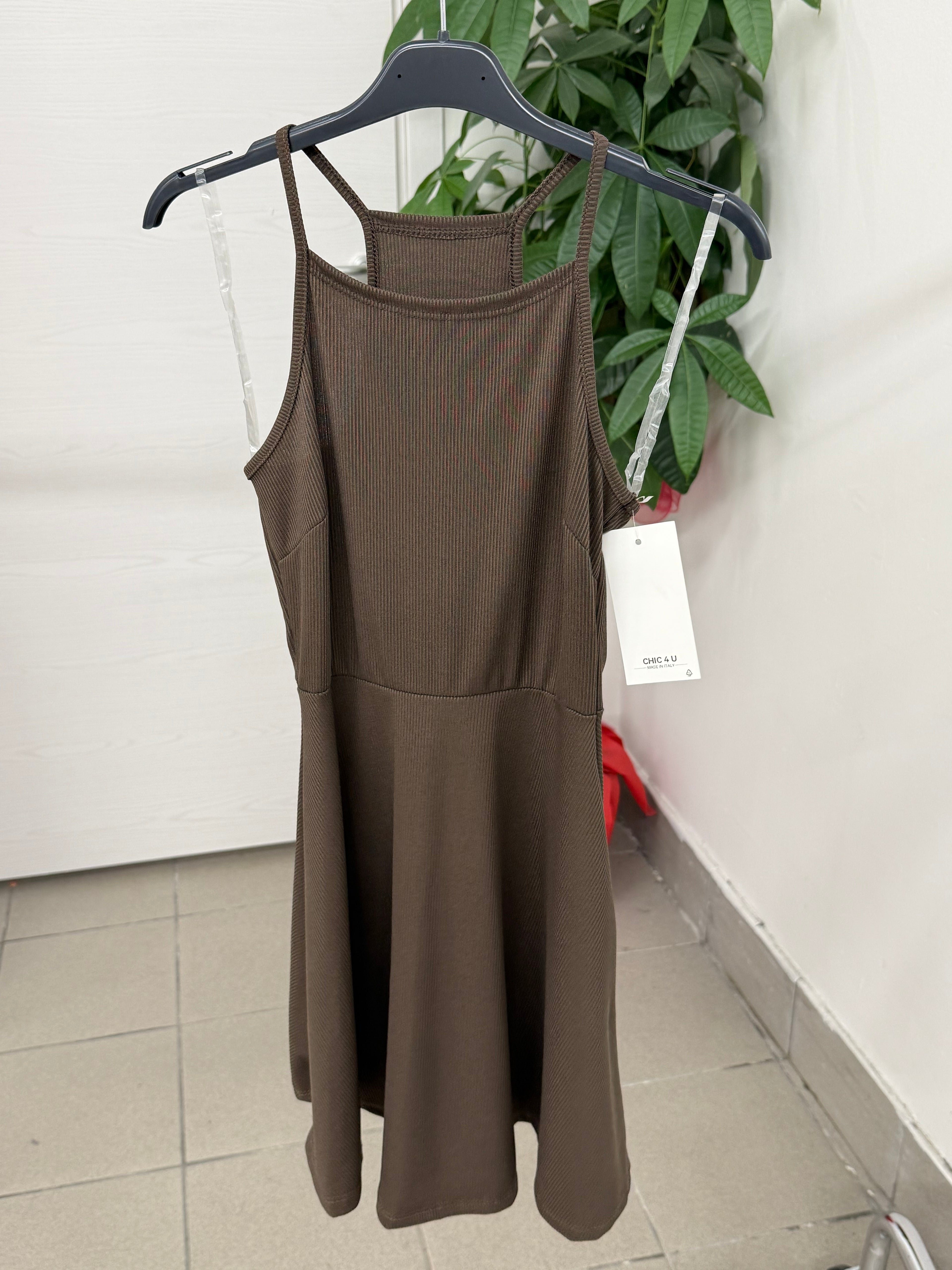 Abito Corto a Trapezio a Costine FGD MODA