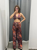 Set Coordinato Top e Pantaloni a Palazzo Animalier FGD MODA