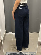 Jeans Balloon Lavaggio Zero con Cagnolino F32704 FGD MODA