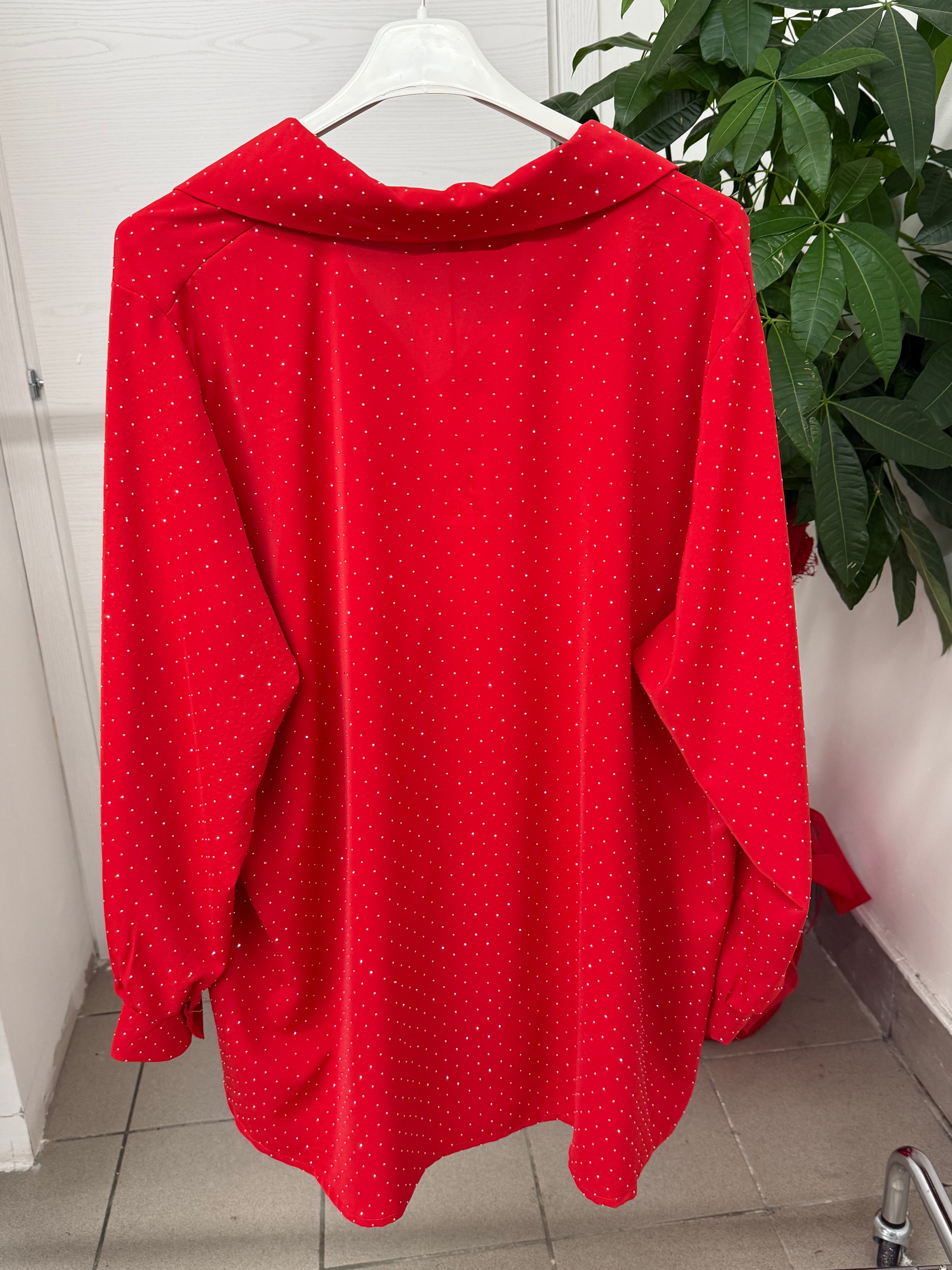 Camicia con brillantini per taglie curvy FGD MODA