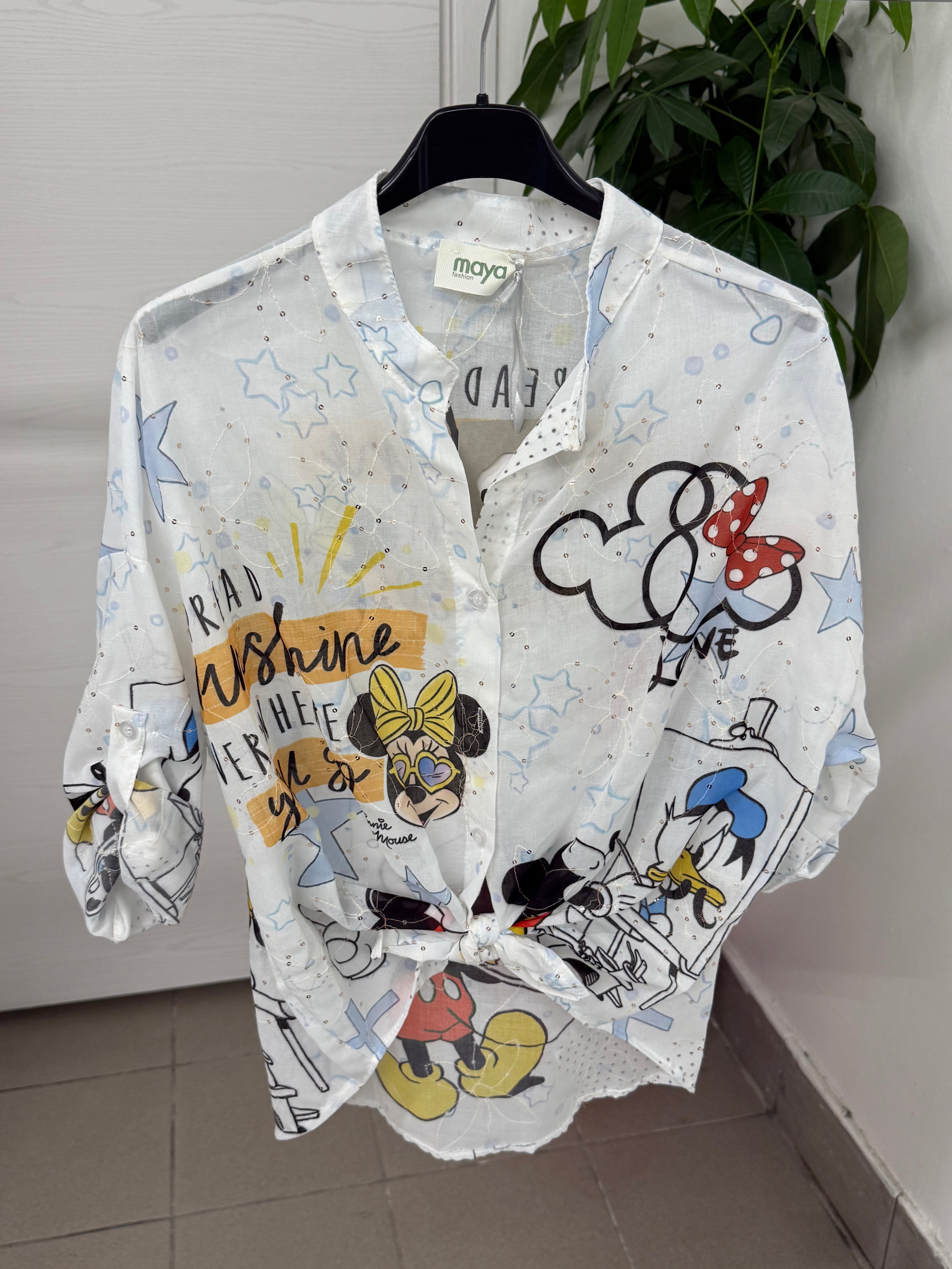 Camicia in cotone con personaggi FGD MODA