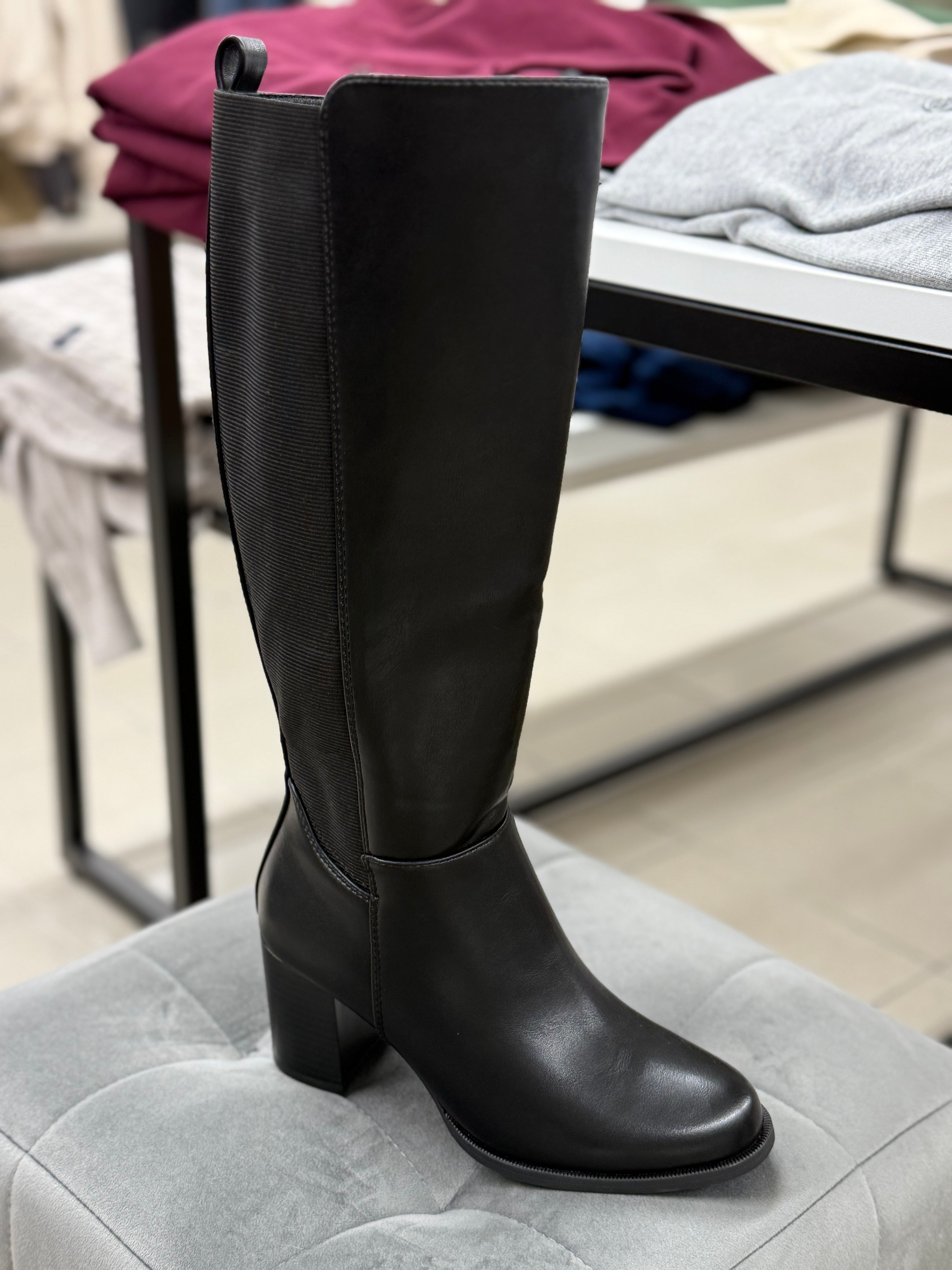 Stivali in ecopelle alti tacco 8cm FGD MODA