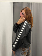 Giacca Bomber In Ecopelle Con Strisce Laterali FGD MODA