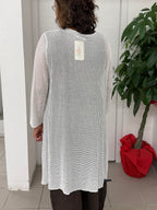 Cardigan lungo forato con lurex FGD MODA