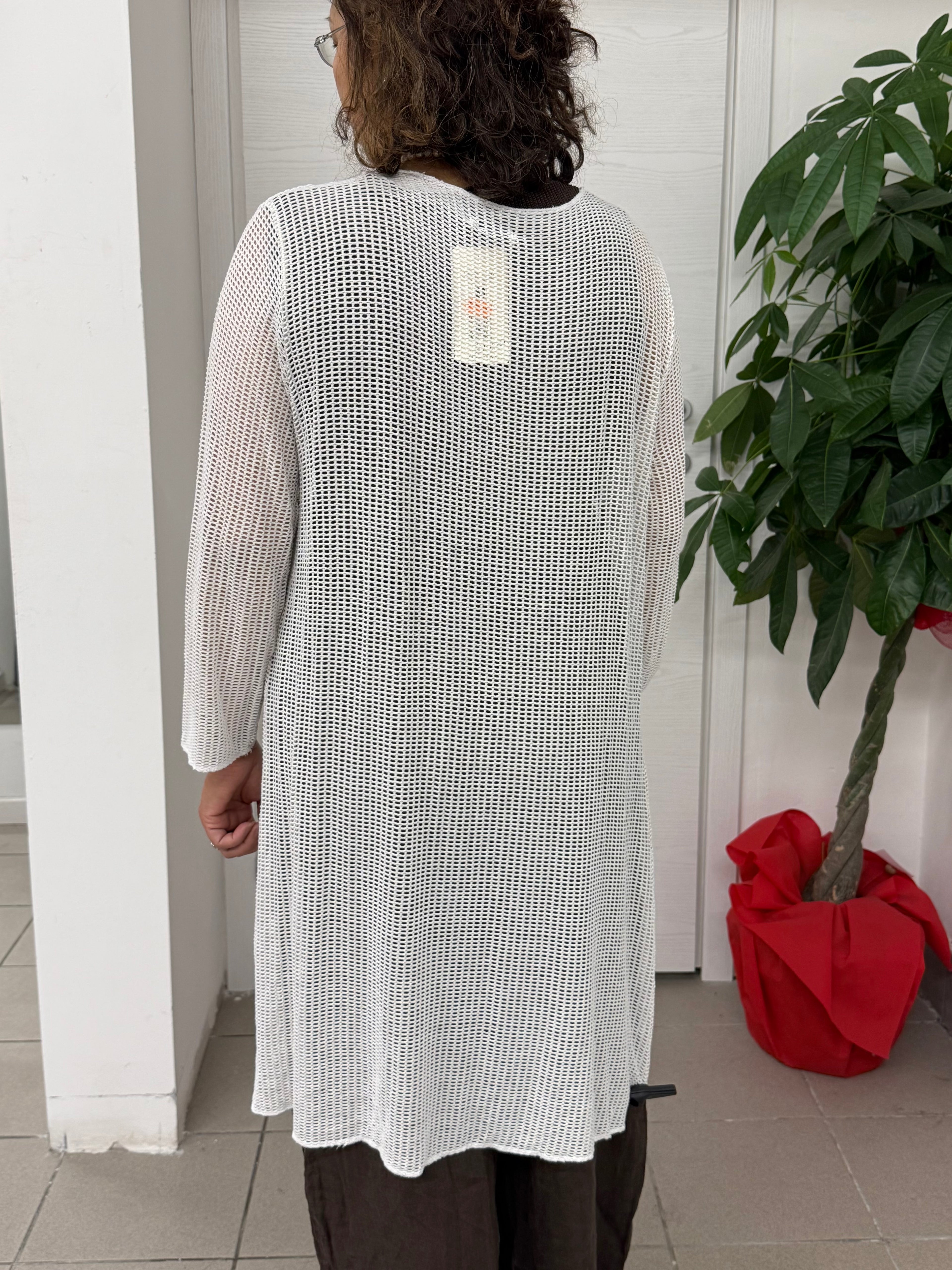 Cardigan lungo forato con lurex FGD MODA