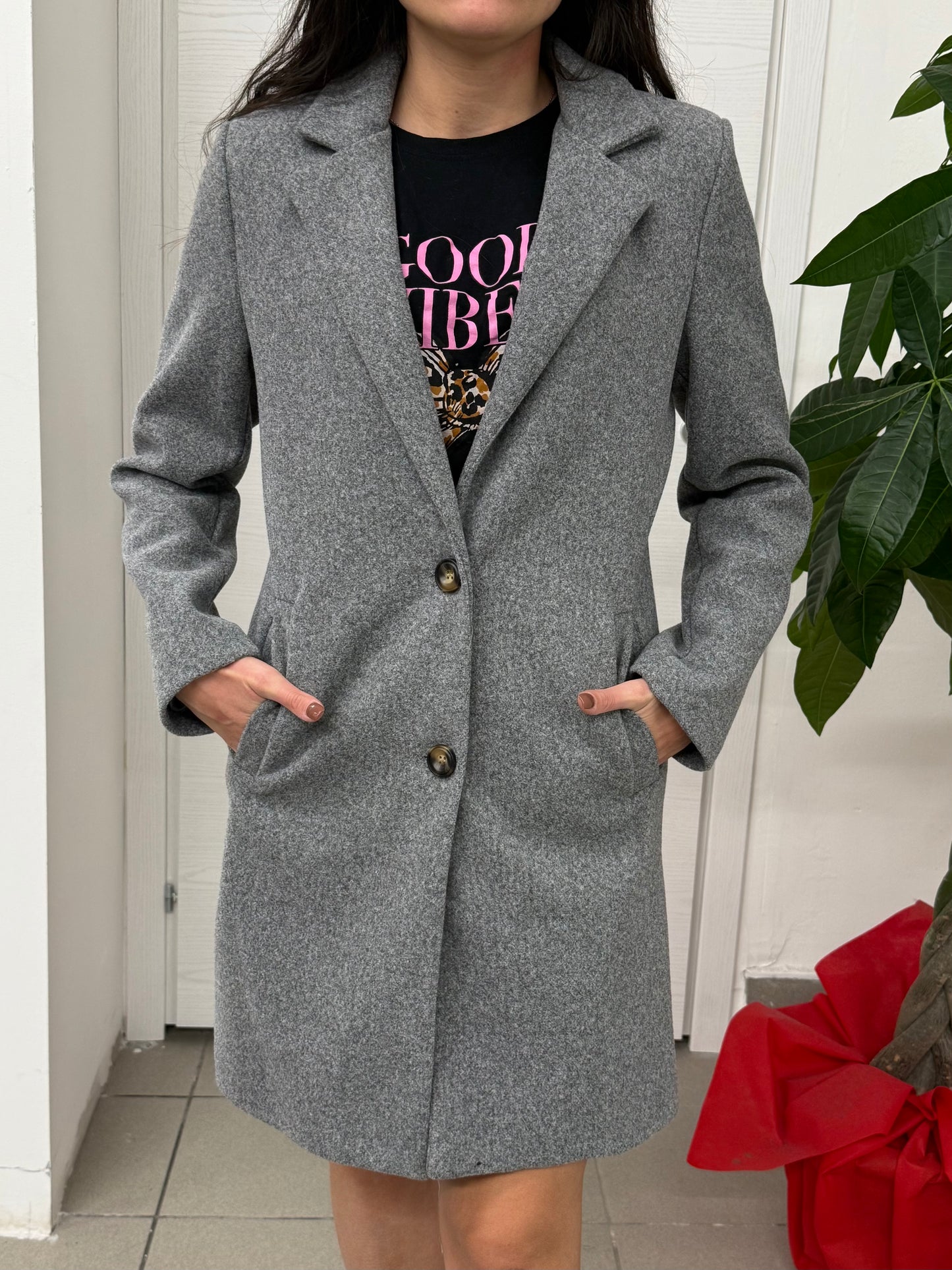 Cappotto lungo tinta unita FGD MODA