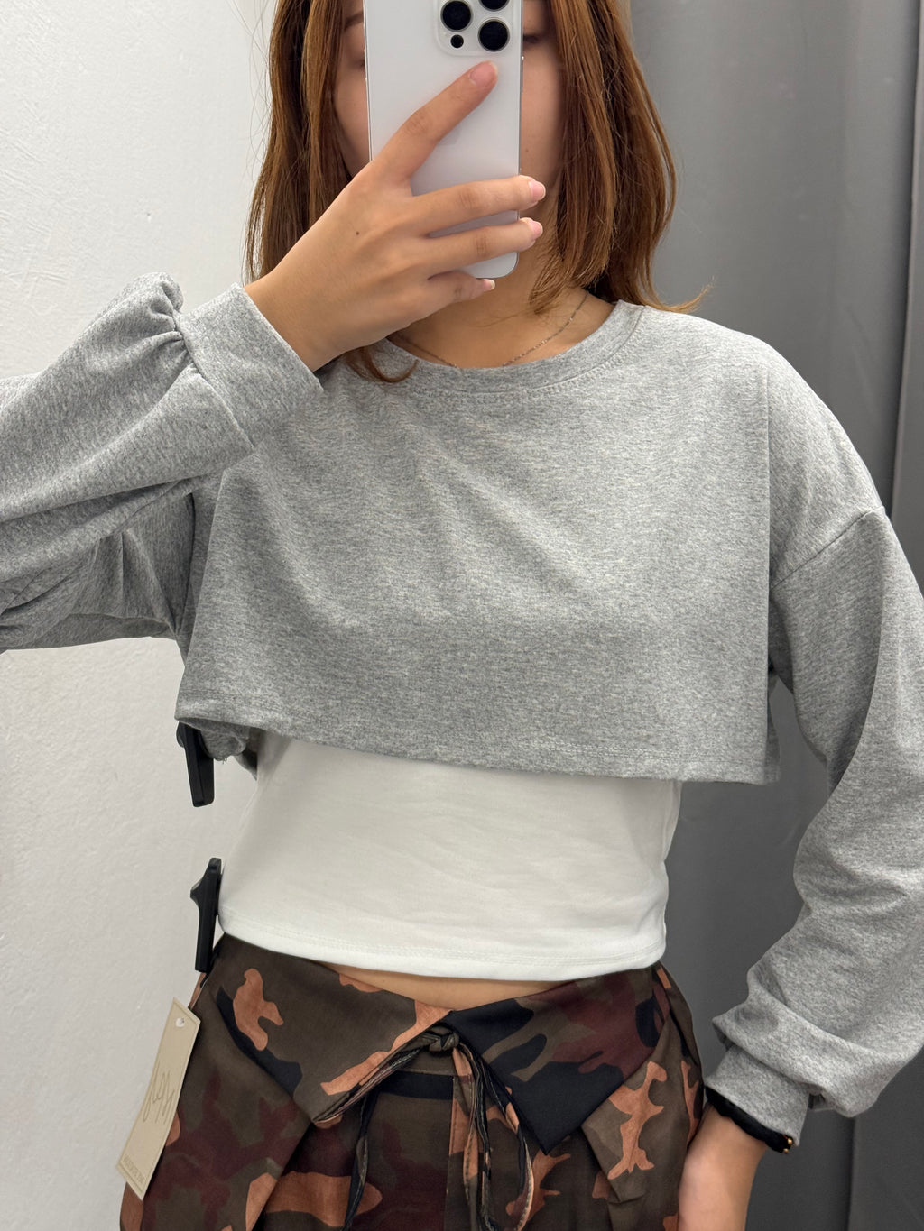 Felpa Crop Misto Canotta FGD MODA