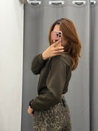 Felpa Crop Con Coulisse FGD MODA