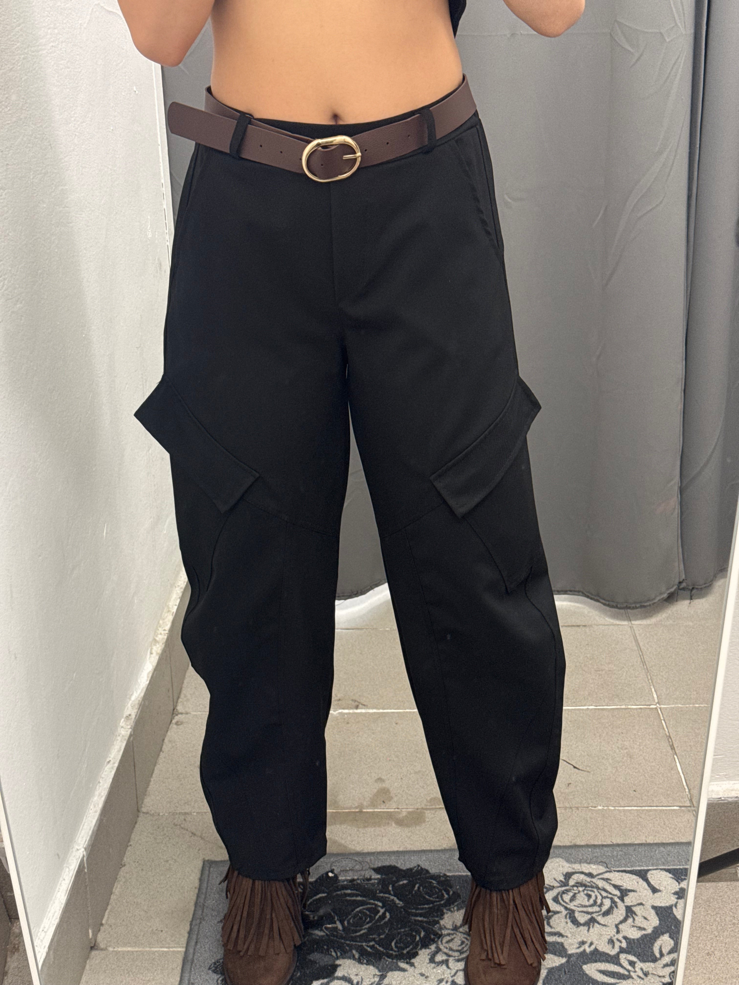 Pantaloni Balloon Cargo Con Cinta FGD MODA