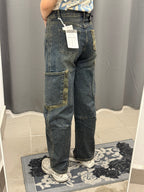 Jeans Balloon Con Tasche E Inserti Militari Laterali FX5438 FGD MODA
