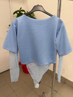 Body con maniche in pizzo FGD MODA