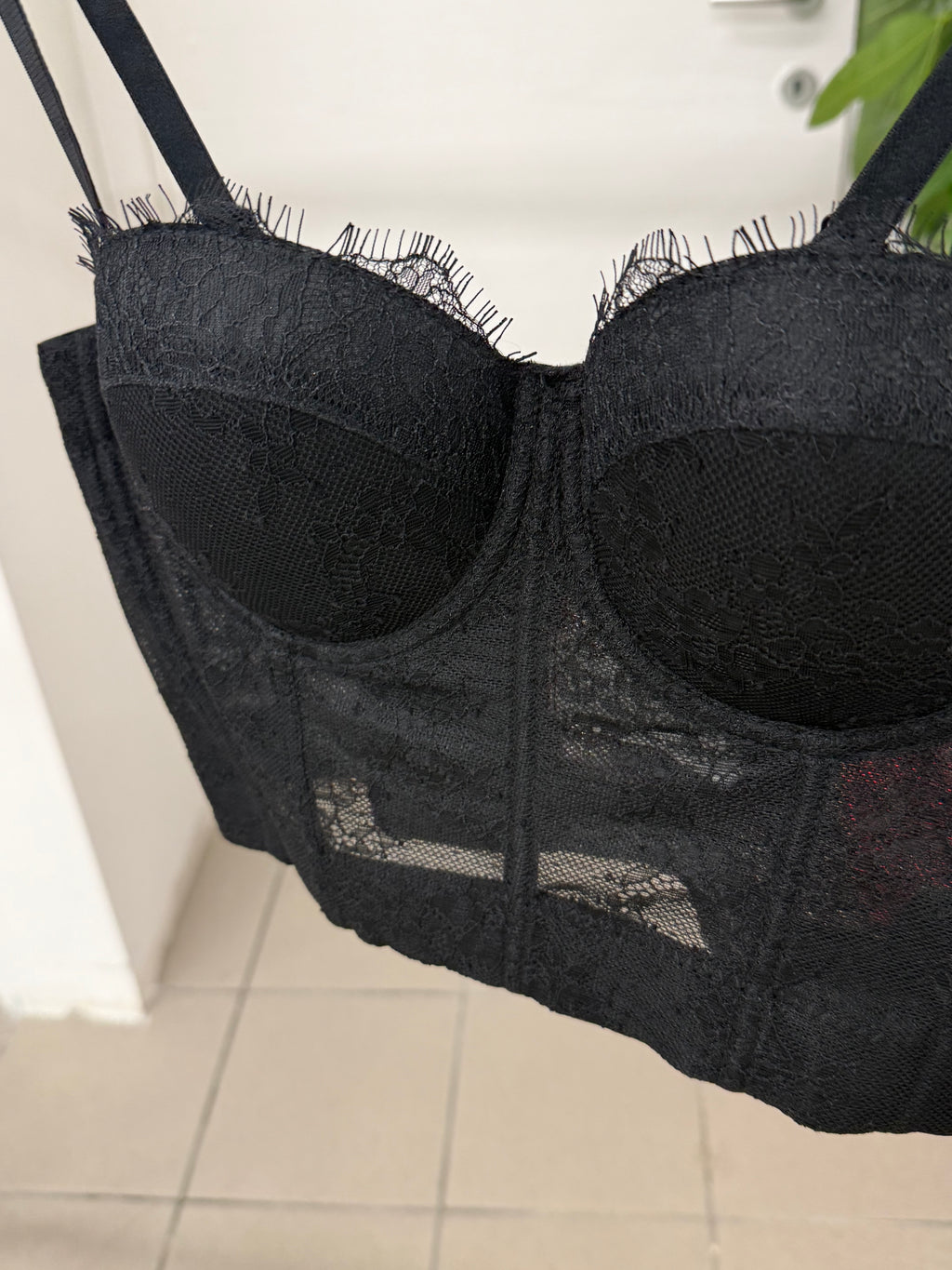 Corsetto crop in pizzo
