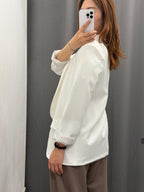 Giacca blazer over fit con fordera a righe senza chiusura FGD MODA