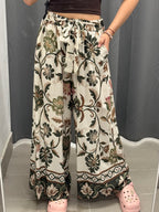 Pantaloni 100% Viscosa a Palazzo a Fantasia FGD MODA