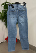 Jeans mom fit lavaggio chiaro FGD MODA