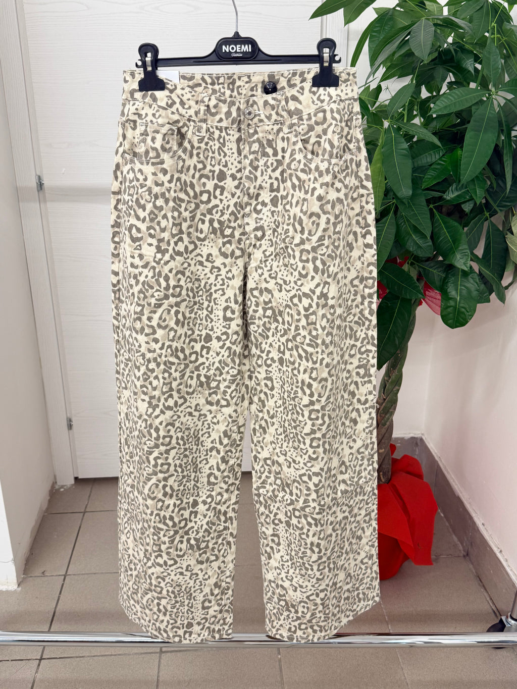 Jeans a palazzo leopardato FGD MODA