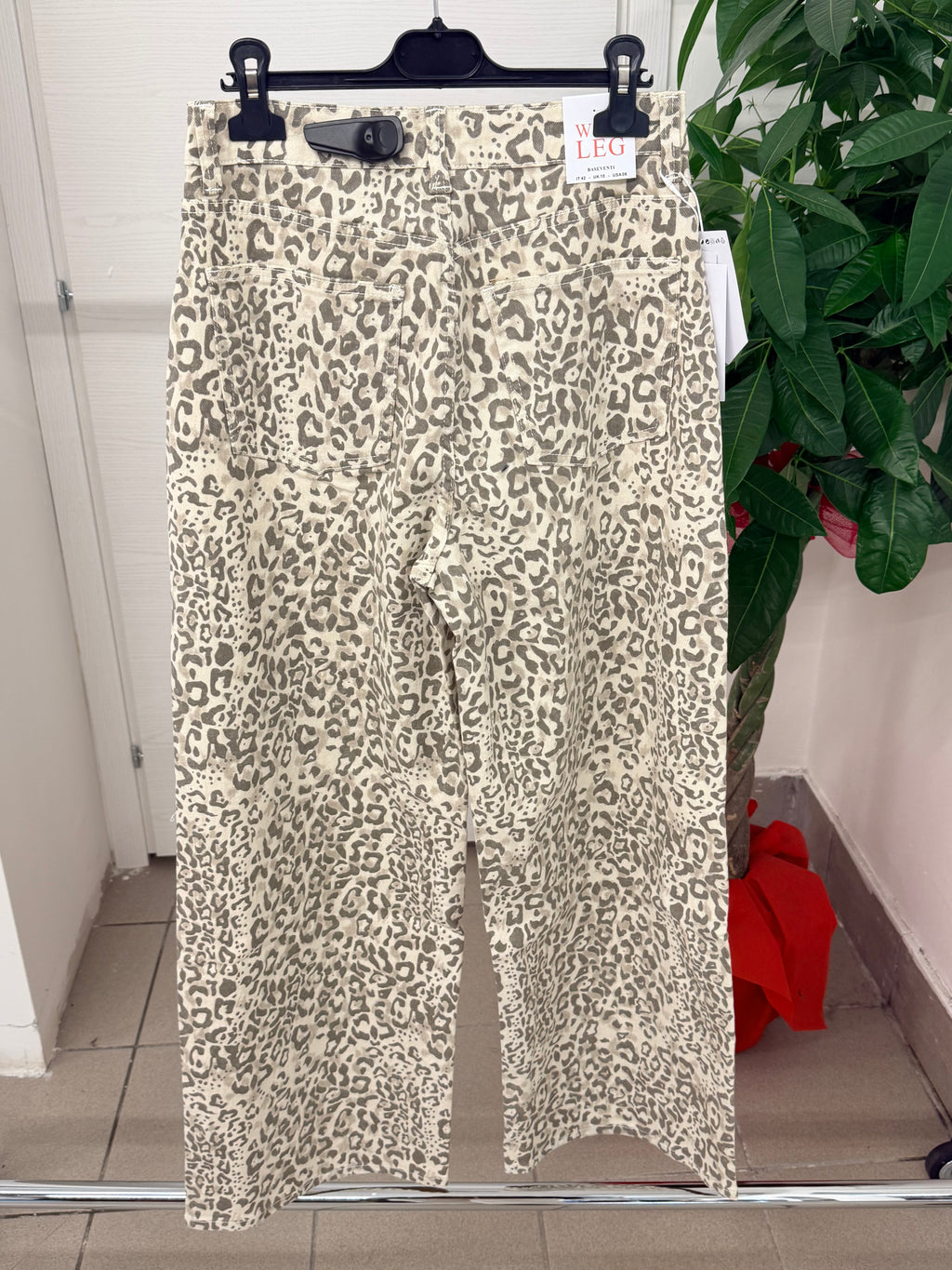 Jeans a palazzo leopardato FGD MODA