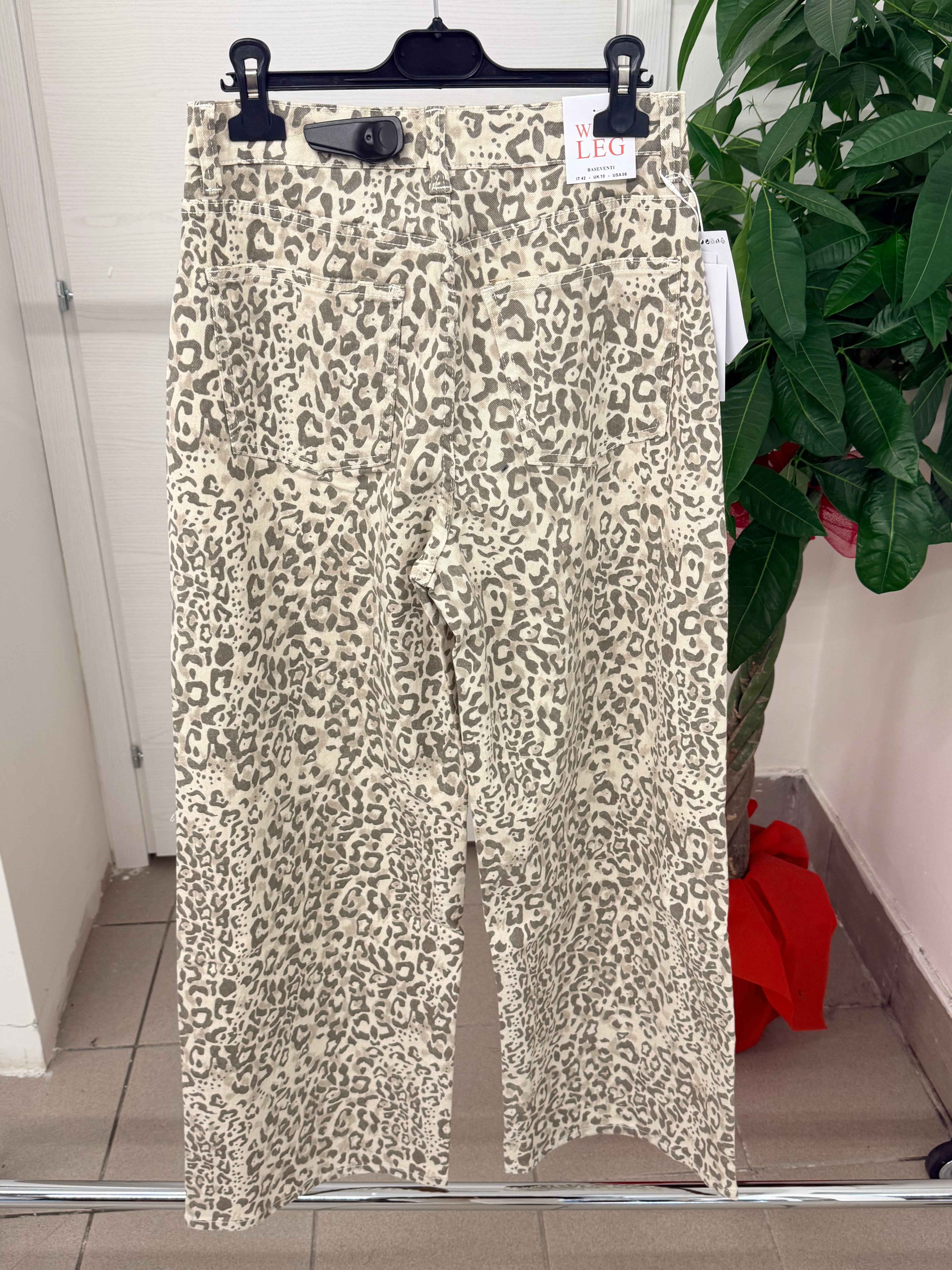 Jeans a palazzo leopardato FGD MODA