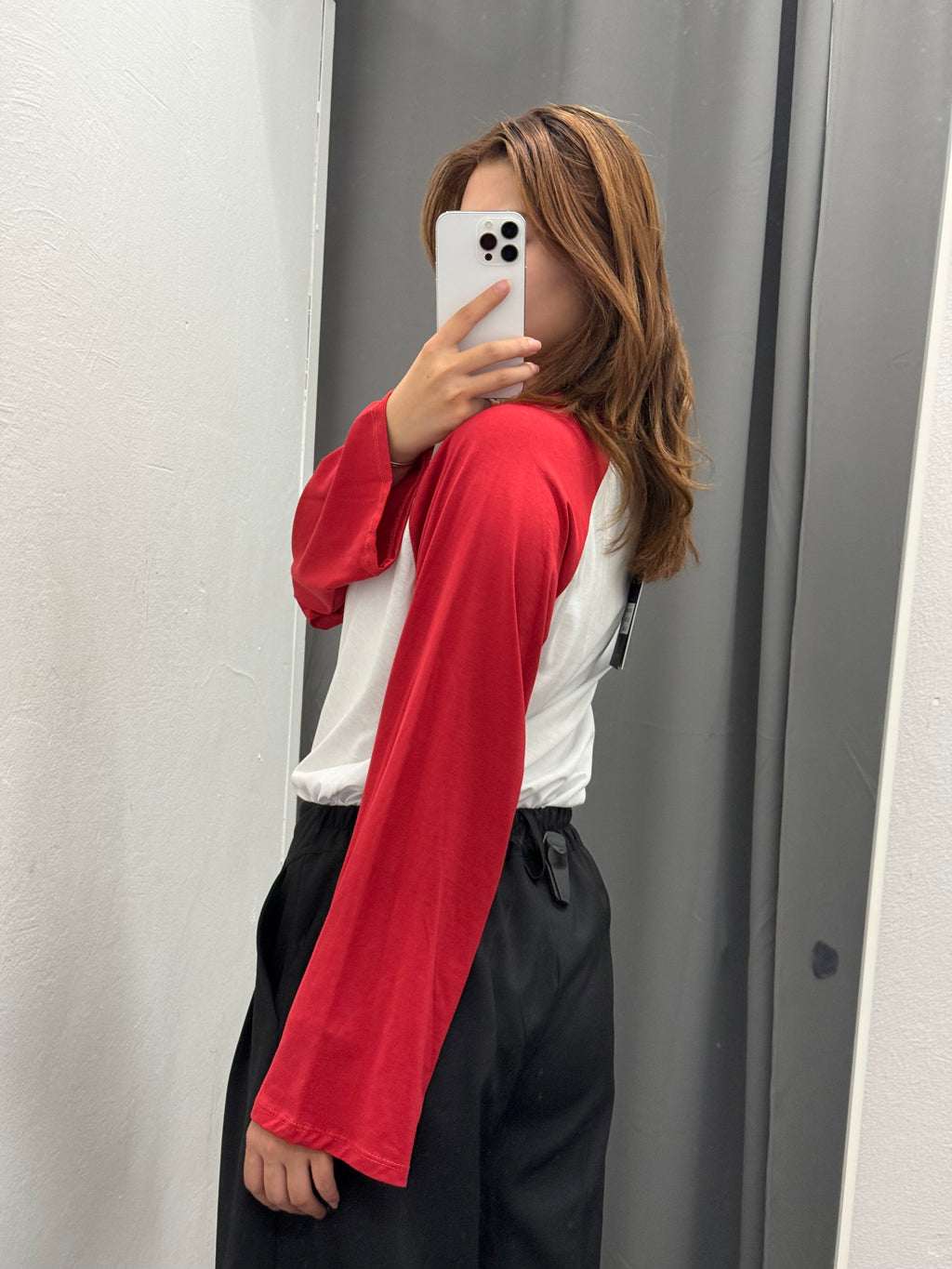 Maglietta In Cotone A Maniche Larghe Bicolore FGD MODA