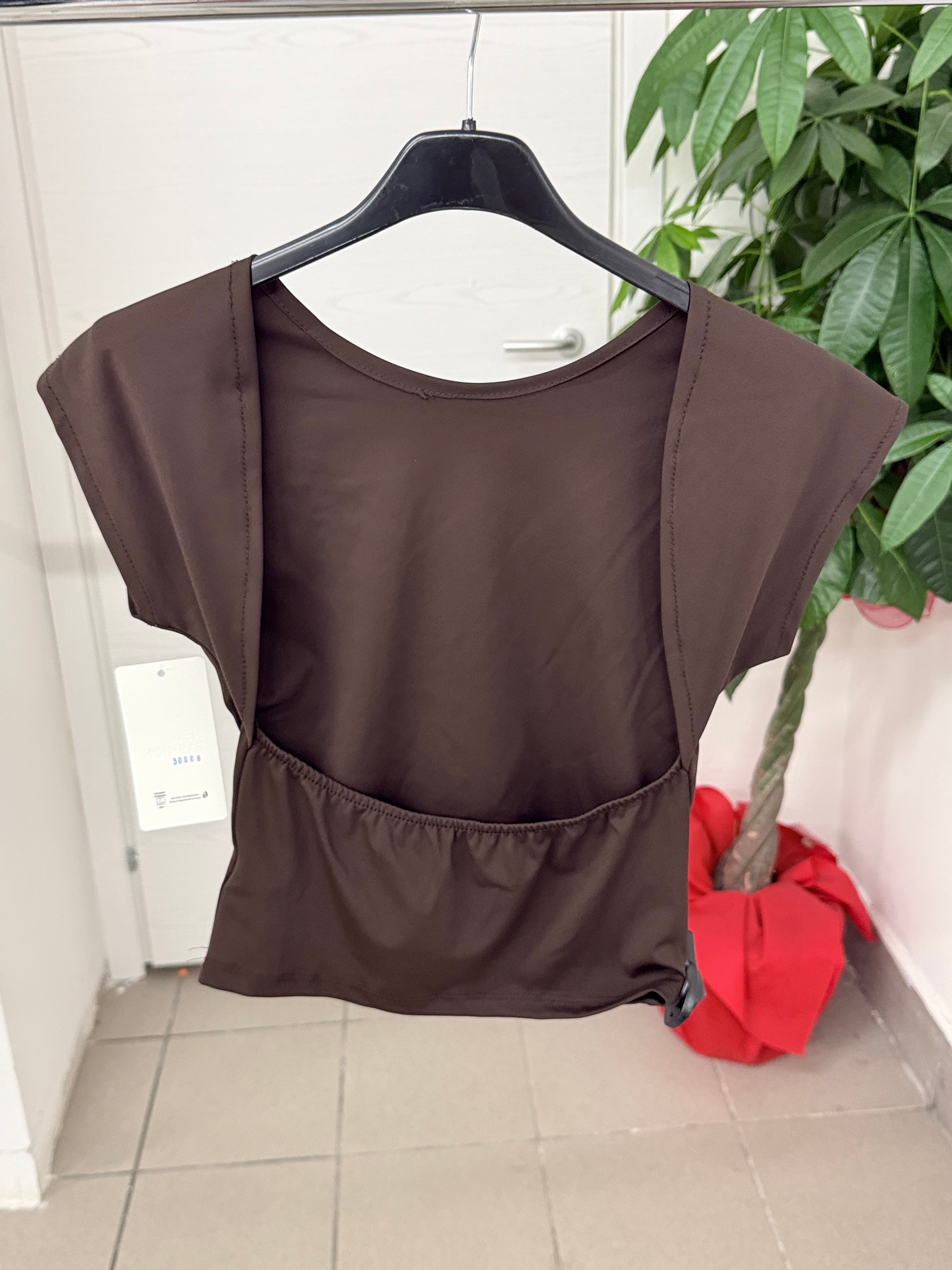 Maglietta dolman in lycra crop backless FGD MODA