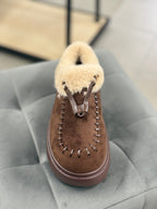 Sabot Con Pelliccia Sul Bordo Con Fibbia MS3806 FGD MODA