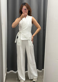 Set coordinato Canotta con chiusura laterale e Pantaloni a palazzo FGD MODA
