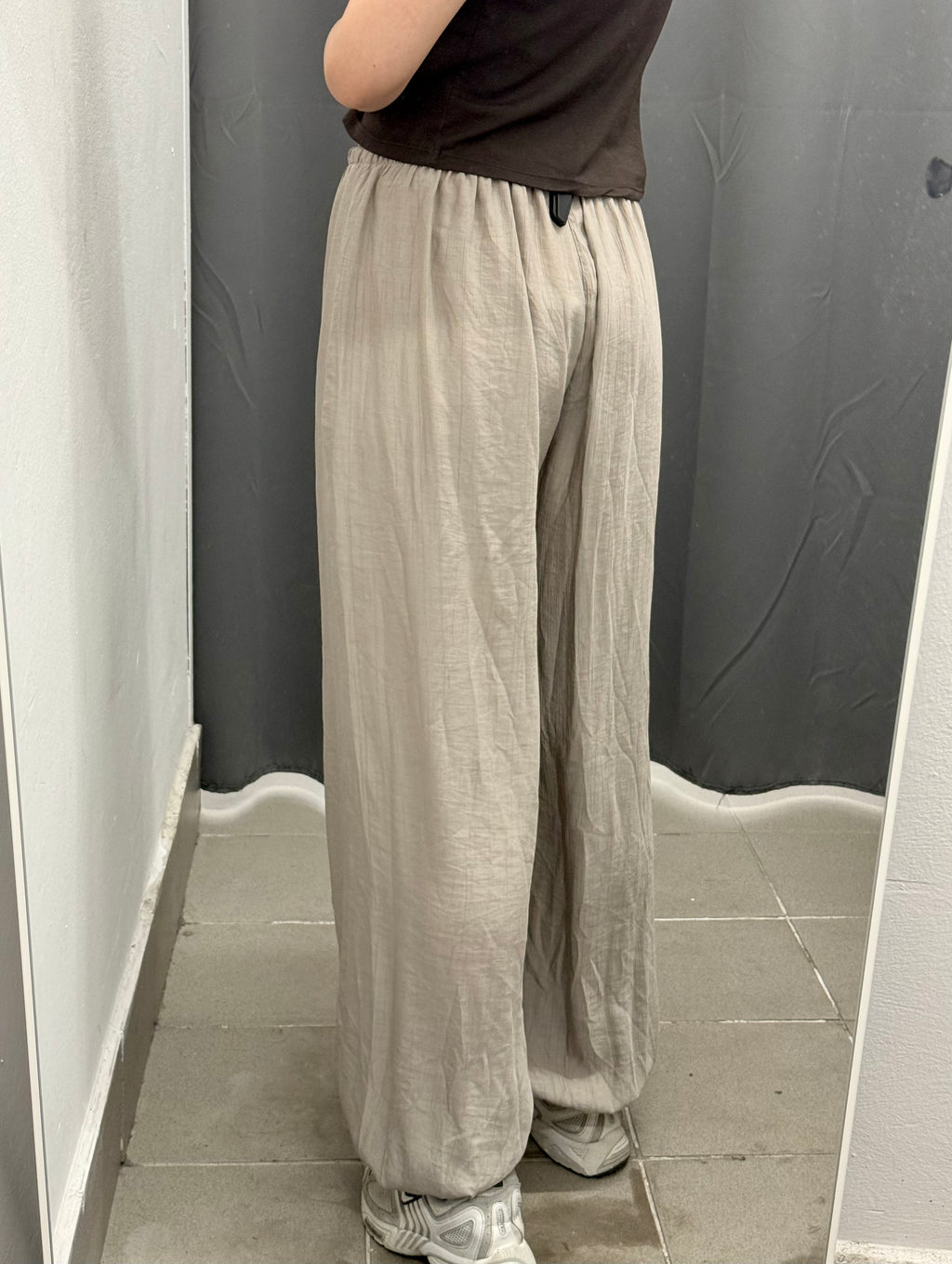 Pantaloni balloon in viscosa con polsini FGD MODA