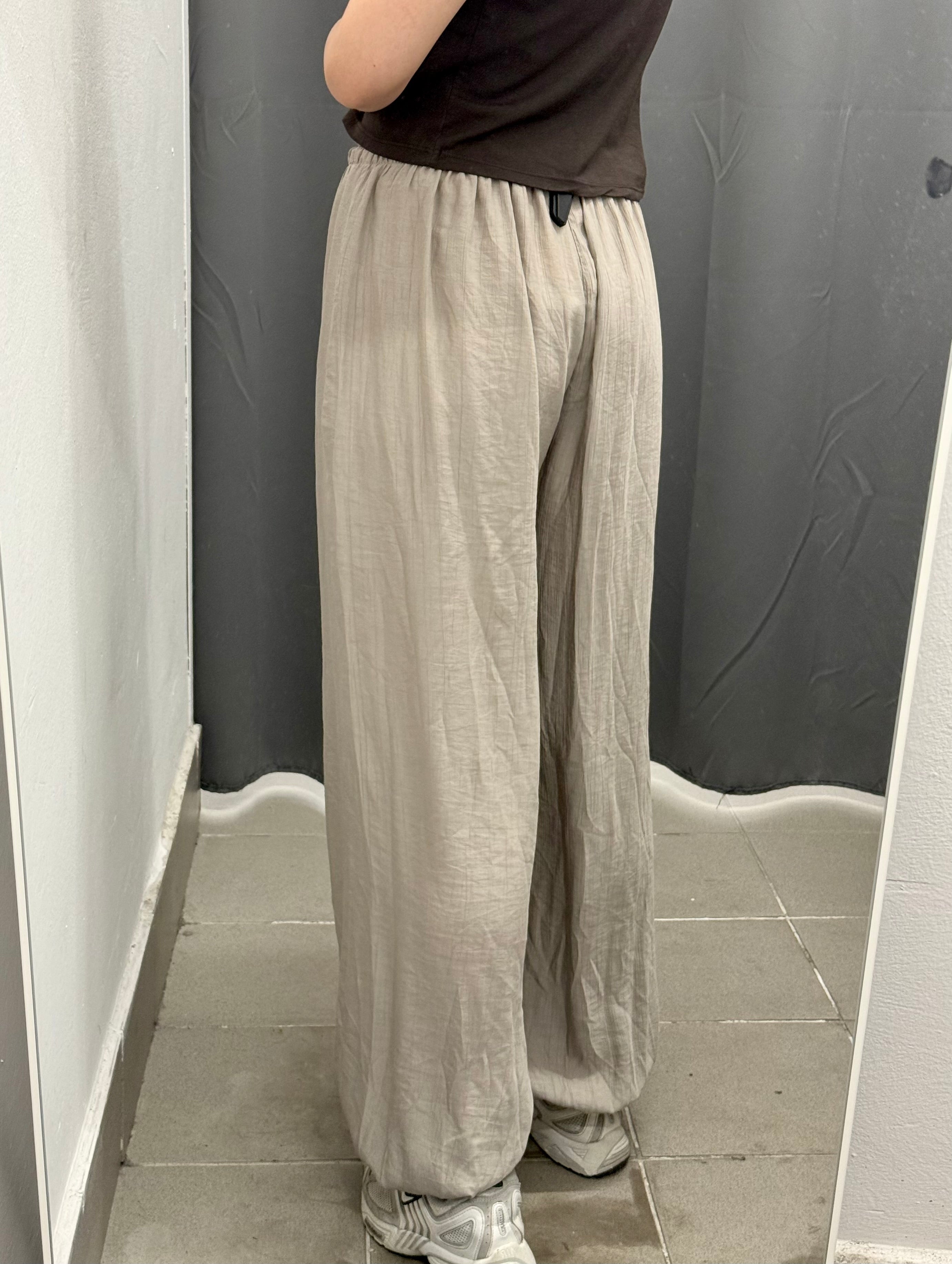 Pantaloni balloon in viscosa con polsini FGD MODA