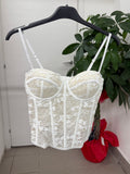 Corsetto in pizzo con mini paillettes FGD MODA