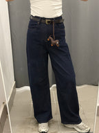 Jeans Balloon Lavaggio Zero con Cagnolino F32704 FGD MODA