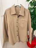 Camicia in cotone con cuciture FGD MODA